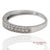 Contemporary 14k 585 Solid White Gold Side Engraving Milgrain Natural Diamond Band Ring, Size 6 For Sale - Image 3 of 13