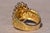 The Flagg Ave: Vintage Two Tone Textured Buckle Ring with Natural Diamonds For Sale In Philadelphia - Image 6 of 11