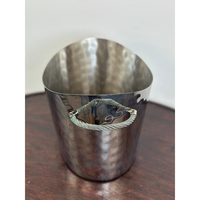 2000 - 2009 Silver Metal Champagne Bucket, 2000s For Sale - Image 5 of 11
