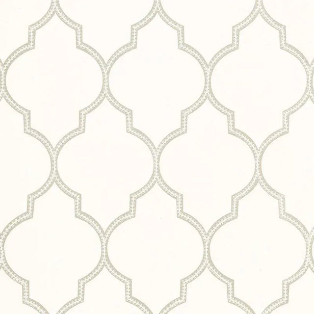 Sample - Schumacher Algiers Embroidery Fabric in Linen For Sale