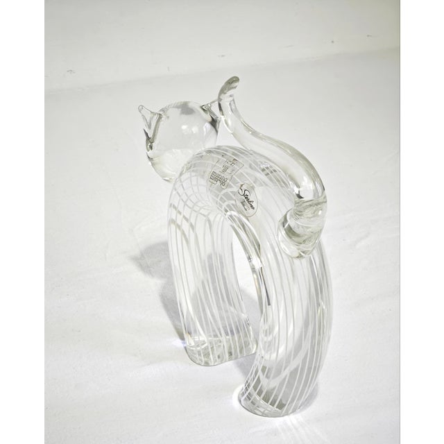 Mid-Century Modern Murano Glass Cat Sculpture by Licio Zanetti, Italy, 1970s For Sale - Image 9 of 18