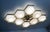 Metal 21st Century Hive Satin Brass Glossy White Murano Flush Mount by Fabio LTD For Sale - Image 7 of 9