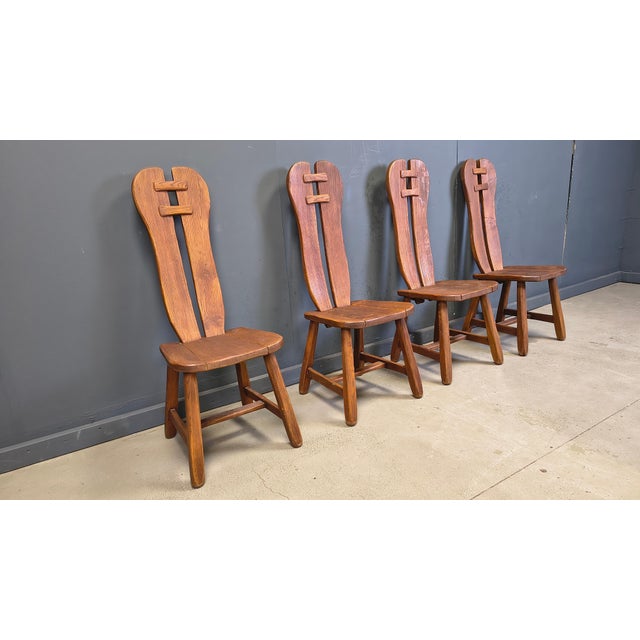 Vintage Dining Chairs from Depuydt, Belgium, 1960s, Set of 4 For Sale - Image 10 of 14