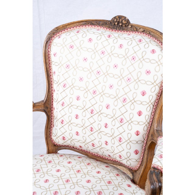 Late 19th Century Pair of Antique French Armchairs For Sale - Image 5 of 12