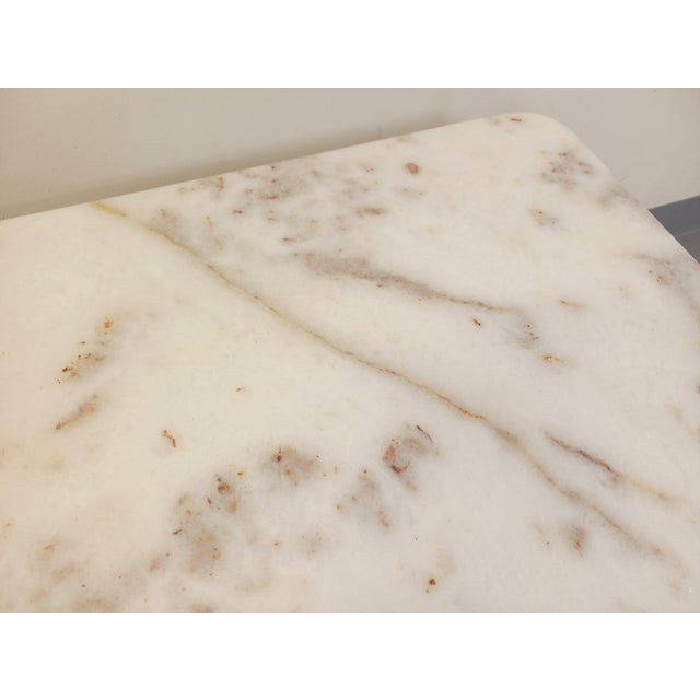 Vintage Nesting Tables in White Marble, 1970s, Set of 2 For Sale - Image 11 of 18