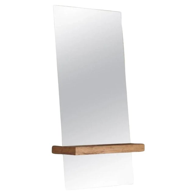 Oak Rectangular Guillotine Mirror by Jeffrey Huyghe For Sale - Image 10 of 10