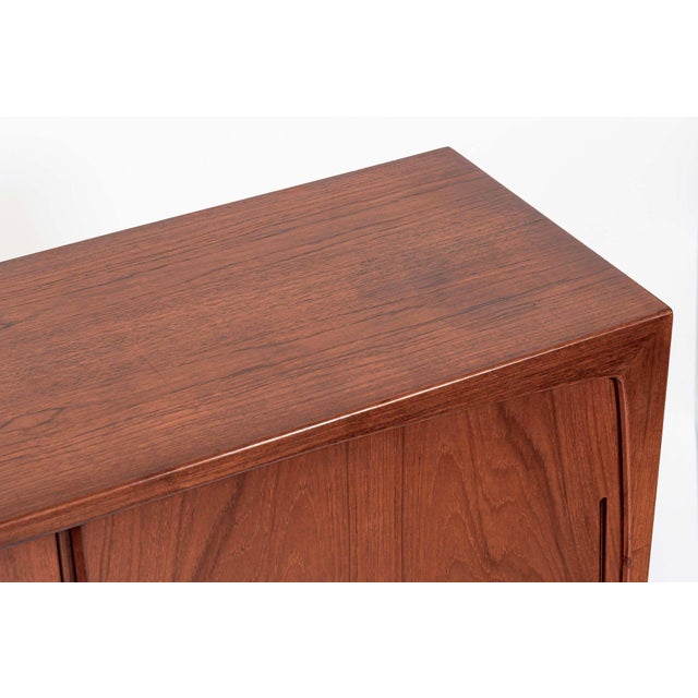 Mid Century Danish Teak Tall Sideboard or Bar Cabinet by Harry Ostergaard For Sale - Image 16 of 17