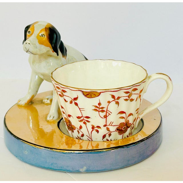 Japanese Lusterware Jack Russell Terrier Catchall For Sale - Image 4 of 10