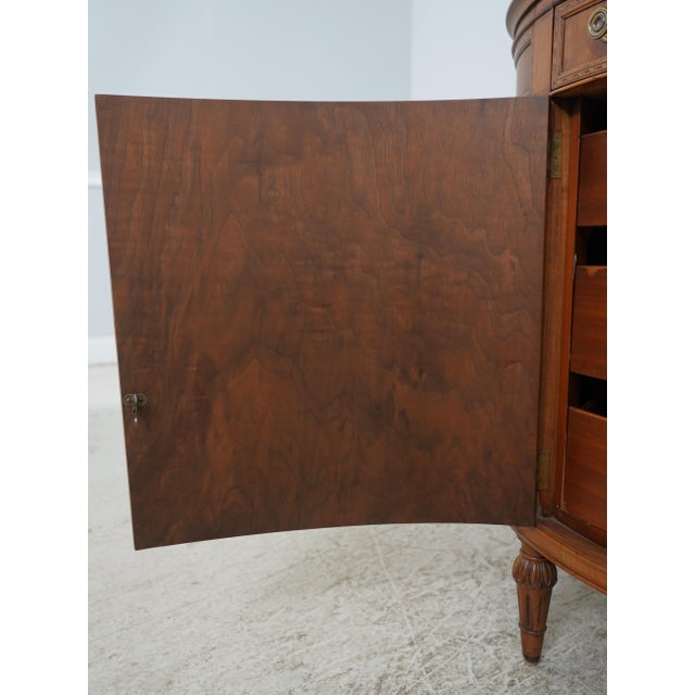Vintage Marble Top Demilune Linen Cabinet For Sale - Image 4 of 17