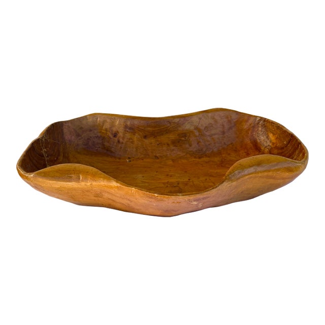 Carved Wooden Decorative Bowl For Sale