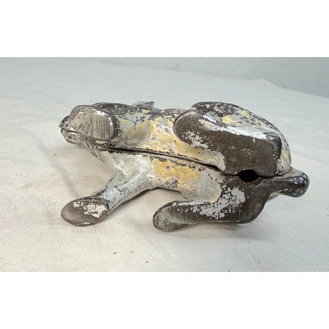 Antique 1920's Cast Iron Bunny Rabbit Animal Still Coin Bank – A.c. Williams For Sale - Image 9 of 9
