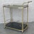 1950s Art Deco Brass Dry Bar Cart With Smoked Two Tier Glass For Sale - Image 5 of 12