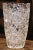 Transparent Vintage French Glass Vase With Etched Floral Motifs For Sale - Image 8 of 8