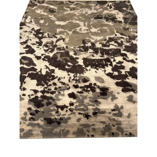 Modern Fine Hand Knotted Modern Rug For Sale - Image 3 of 5