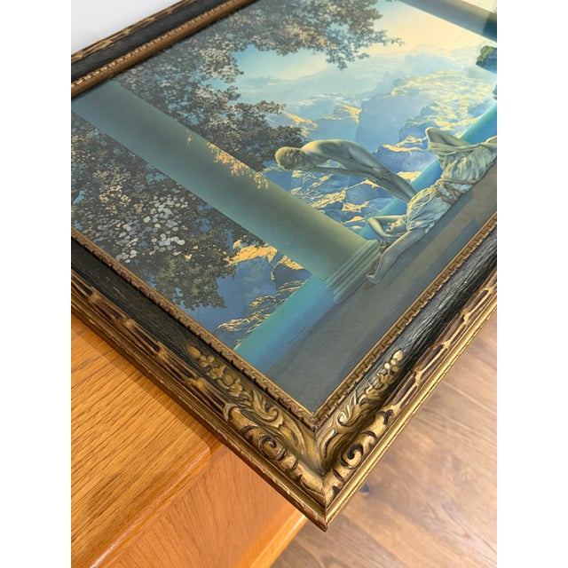 1920s Maxfield Parrish “Daybreak” Original House of Art n.y. Print in Original Ornate Frame For Sale - Image 9 of 11