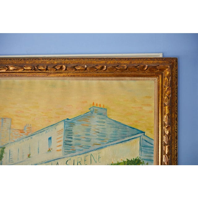 Late 20th Century Large Impressionist Oil Painting of a French Street Scene For Sale - Image 5 of 13