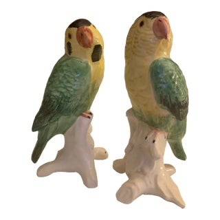 Pair of 1990s Chelsea House Yellow Porcelain Birds For Sale