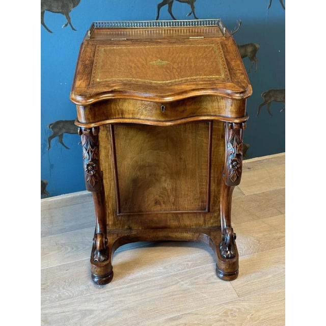 Davenport Secretary in Walnut For Sale - Image 10 of 13