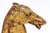 Chinese Vintage Chinese Gilt Han Style Wood Horse Bust on Stand For Sale - Image 3 of 7