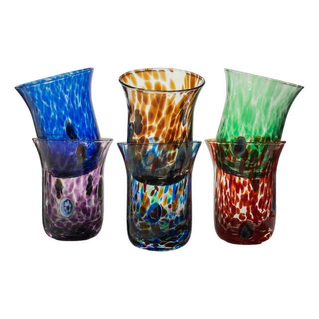 Italian Murano Glasses by Mariana Iskra for Ribes, 2010, Set of 6 For Sale