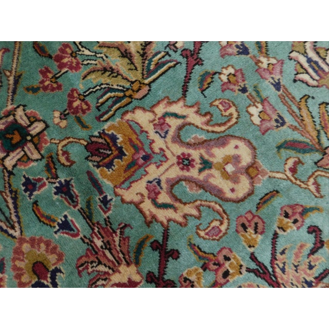 Green 1960s Hand Made Vintage Persian Rug 10'x 13' For Sale - Image 8 of 13