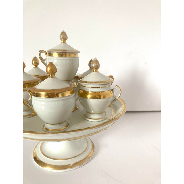 French French Vintage Set of Porcelain Cream Pots- 13 Pieces For Sale - Image 3 of 8