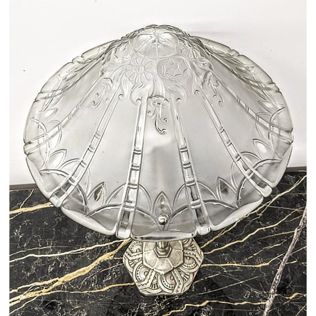 Lorrain French Art Deco Table Lamp Signed Lorrain Nancy France For Sale - Image 4 of 9