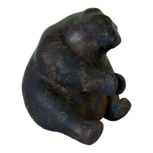 Vintage Tony Evans Studio Art Pottery Raku Bear Sculpture