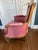 French French Carved Pink Silk Upholstered Bergere Armchair Fauteuil For Sale - Image 3 of 7