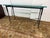 Brutalist Iron & Tempered Glass Console Table, in the Style of Giametti For Sale - Image 3 of 12