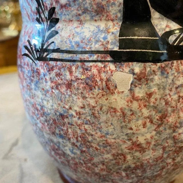 1930s Art Deco Ceramic Italian Vase by Bitossi For Sale - Image 10 of 13