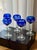 Cobalt Blue Massenet Crystal Hock Glasses by Saint-Louis, 1920, Set of 5 For Sale - Image 11 of 15
