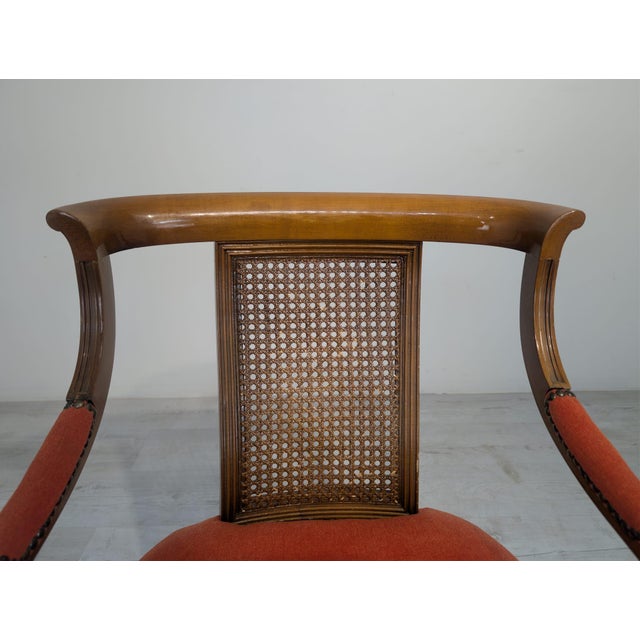 Biedermeier Armchair with Raffia, 1950s For Sale - Image 4 of 15