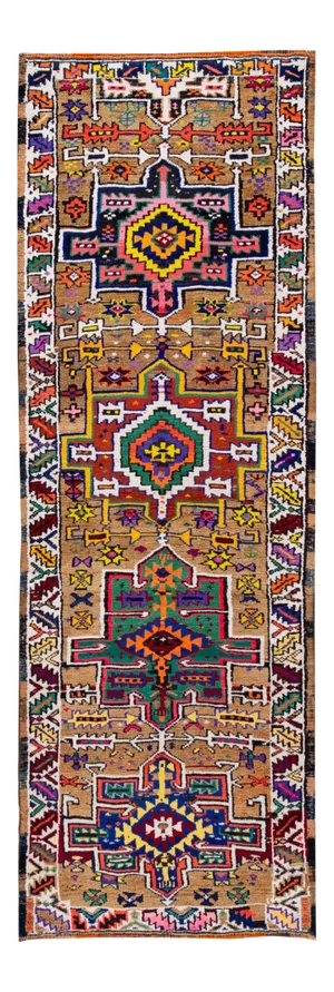 Mid-20th Century Vintage Turkish Wool Runner Rug