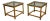 Bielecky Brothers, Modern Side Tables, Cane Wrap, Glass, Usa, 21st C. For Sale