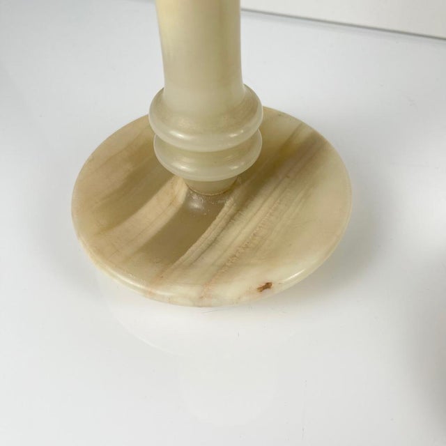 Alabaster Candlesticks, 1960s, Set of 2 For Sale - Image 11 of 13
