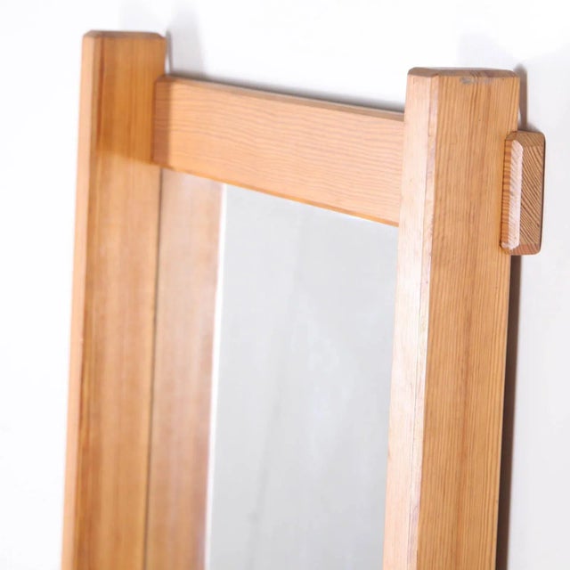 1970s Large Vintage Wooden Mirror For Sale - Image 5 of 8