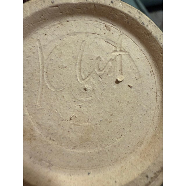 Absolutely beautiful signed studio pottery vase by K. Lutz, a Pacific Northwest potter and artist. This striking piece...