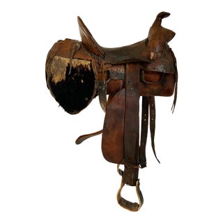 Antique 1880s S.C. Gallup Pueblo Colorado Western Leather Horse Saddle For Sale