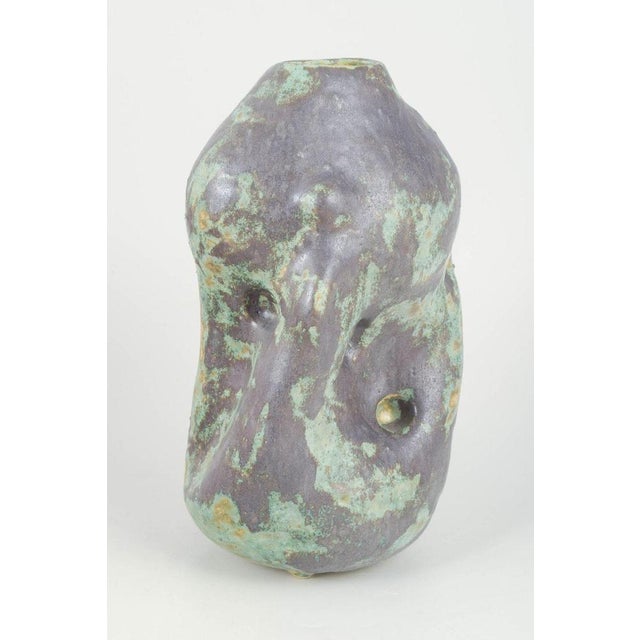 Ceramic Vessel with Copper Green and Black Glaze from Christina Muff, 2024 For Sale - Image 3 of 6