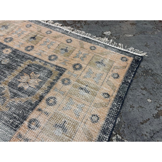 6ft × 9ft 3in Cb2 Aracati Navy Blue Wool Area Rug For Sale - Image 9 of 12