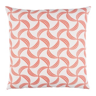 Schumacher Ambrosia 22" Pillow In Coral For Sale