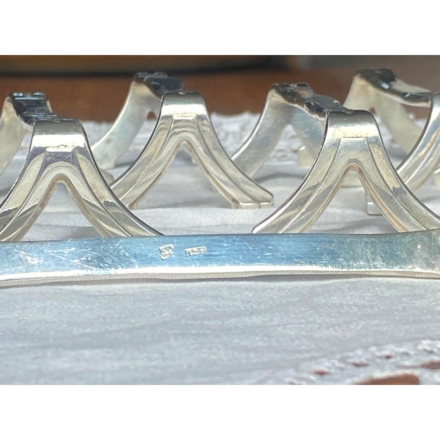 Vintage Silver-Plated Metal Knife Rests by Ercuis, France, 1970s, Set of 12 For Sale - Image 3 of 6
