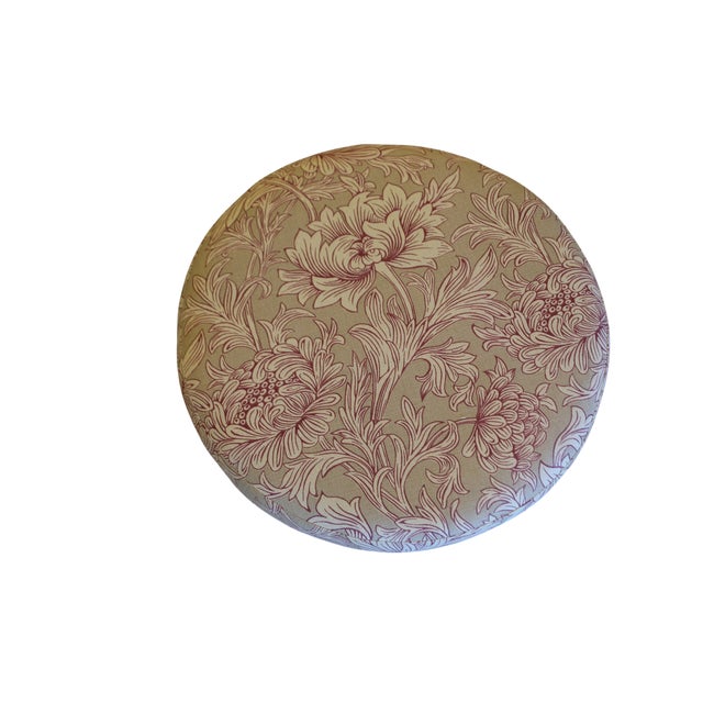Round Stool in Chrysanthemum Toile from Morris & Co, 1960s For Sale - Image 6 of 9