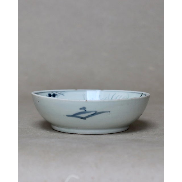 Old Imari porcelain bowl with hand glazed Sometsuke (Blue & White) . Made in Japan most likely in the late Edo - Meiji era...