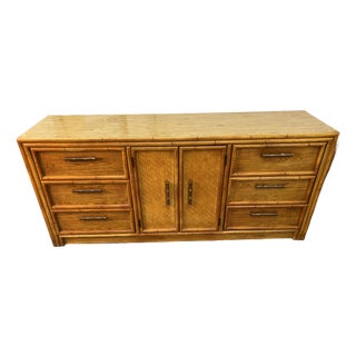 Mid 20th Century Faux Bamboo Credenza by Lea For Sale