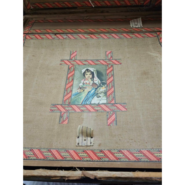 Antique Victorian Saratoga Steamer Trunk With Original Trays and Working Key For Sale - Image 16 of 18