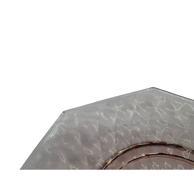 Mid 20th Century Pink Depression Glass Octagon Plates - Set of 7 For Sale - Image 12 of 15