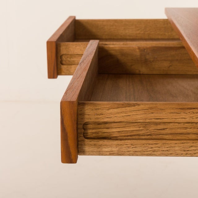 Teak 3-Bay Wall Unit with Desk by Kai Kristiansen for FM Møbler, Denmark, 1960s For Sale - Image 10 of 18