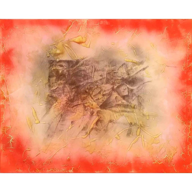 Artemio Ceresa, Scorci d'infinito red border n.4, Mixed Media, 2023 For Sale